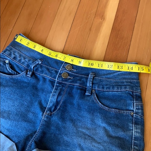 YMI Blue Denim High Waisted Shorts - Picture 6 of 11